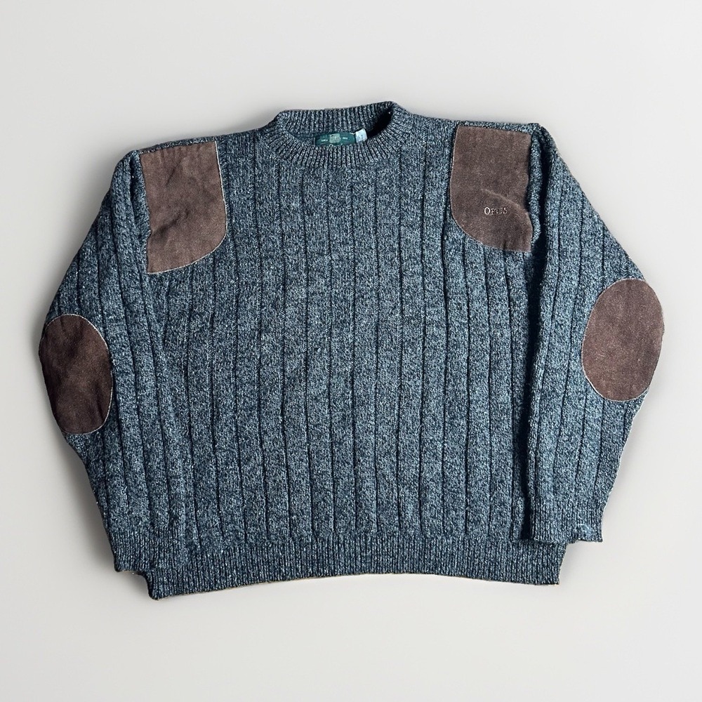 Vintage 80s Orvis Sweater Mens XL Green Wool Shooting Hunting Fisherman Boxy USA